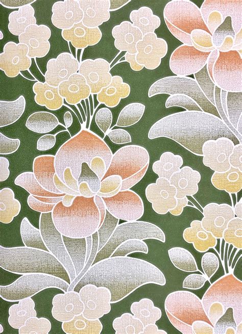 Vintage Wallpapers Online Shop Vintage Funky Floral Wallpaper