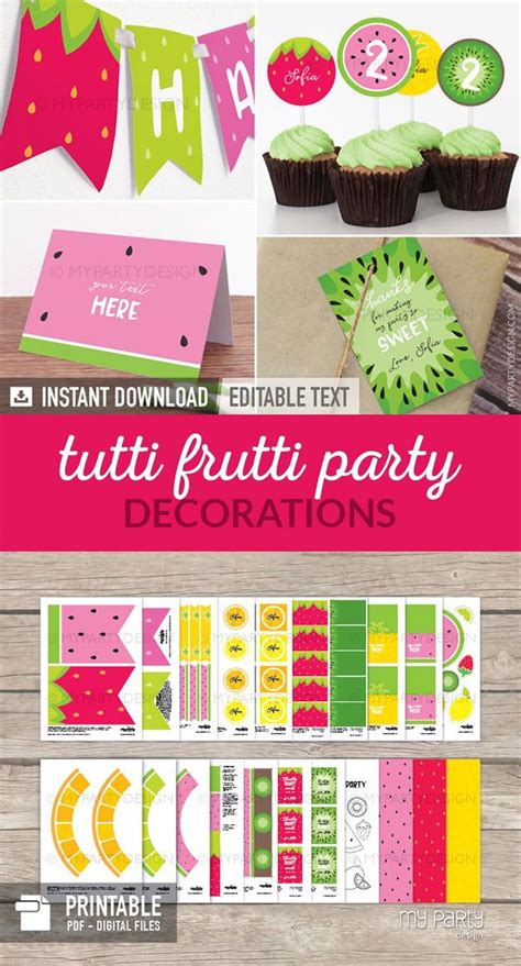 Tutti Frutti Party Printables And Decorations My Party Design Tutti