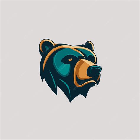 Premium Vector Grizzly Bear Head Logo Symbol Design Template Emblem