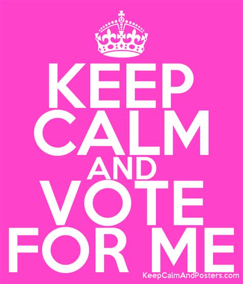 Make Your Own Vote For Me Poster Mryn Ism