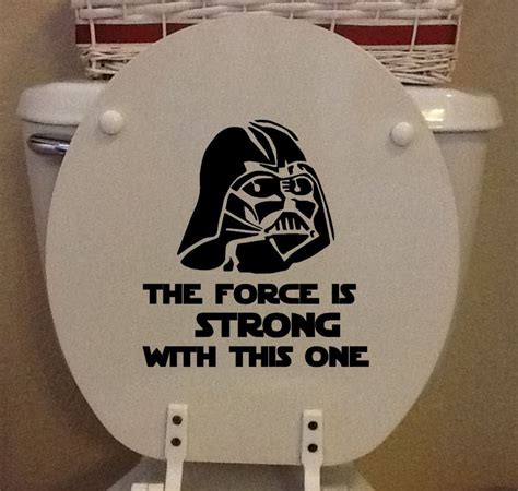 Star Wars Toilet Seat Vinyl Darth Vader The Force Is Etsy