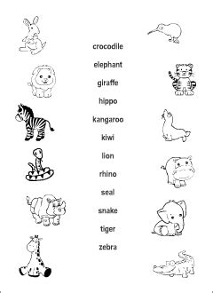 wild animals vocabulary  kids learning english