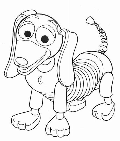 Toy Story Coloring Pages Dog Slinky Yahoo