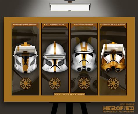 Star Wars 327th Star Corps Helmet Art Print By Etsy