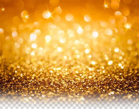 Gold Glitter Illustration Light Glitter Paper Gold Flash Particle Background Transparent