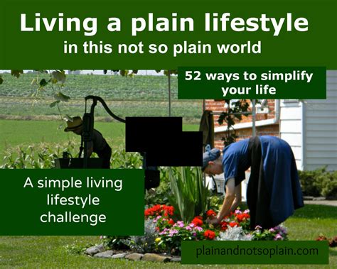Simple Living Lifestyle Challenge Plain And Not So Plain