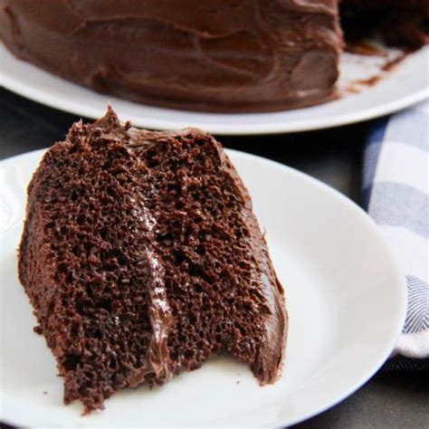 Double decadence chocolate cake with glossy chocolate frostingcrisco. REESE'S Peanut Butter Egg Filled Cupcakes Recipe | Portillos chocolate cake recipe, Chocolate ...