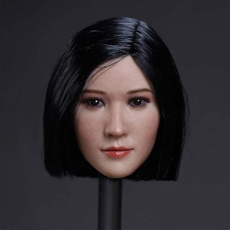 1 6 scale cute female soldier asian famous star head sculpt model for 12inches female bodys liu