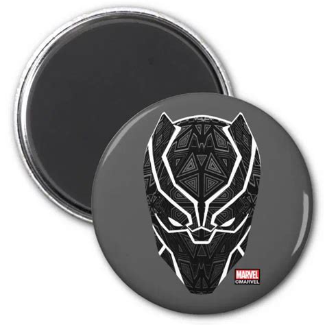 Avengers Classics Tribal Black Panther Head Magnet Zazzle