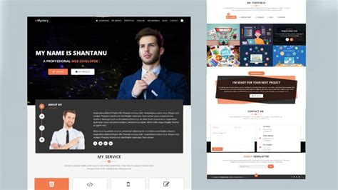 Responsive Personal Portfolio Website HTML CSS And JavaScript Bootstrap YouTube