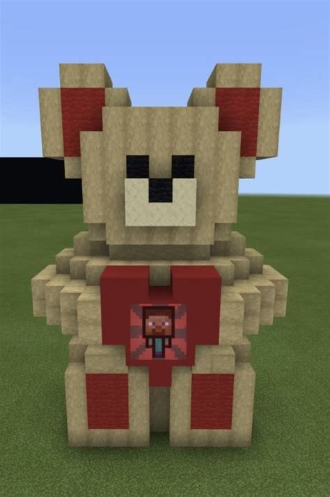How To Build A Valentines Day Bear In Minecraft Minecraft