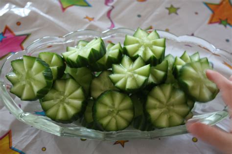 Fancy Cucumber Slices Cucumber Food Garnishes Food