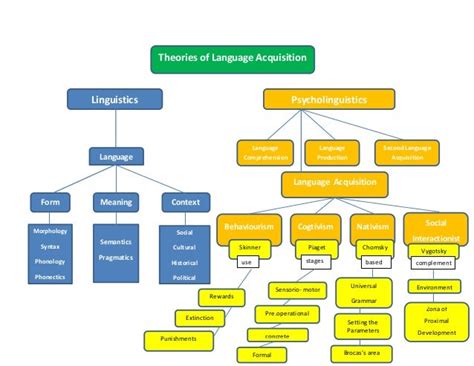 Mind Map Of Theories Language Acquisition