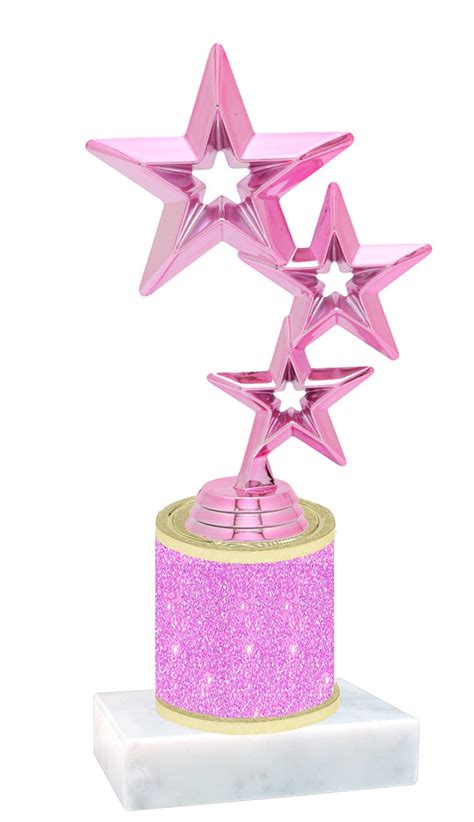 Star Trophy With Choice Of Glitter Column Color Numerous Etsy