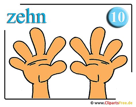 Ten Fingers Clipart For Math