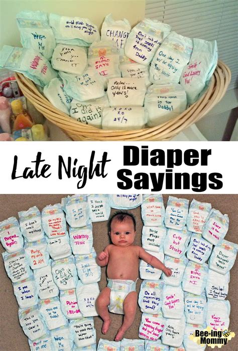 Late Night Diaper Sayings For Your Next Baby Shower