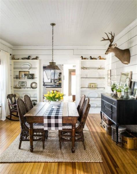 5 On Friday Five Favorite Shiplap Walls Farmhouse Dining Room Table
