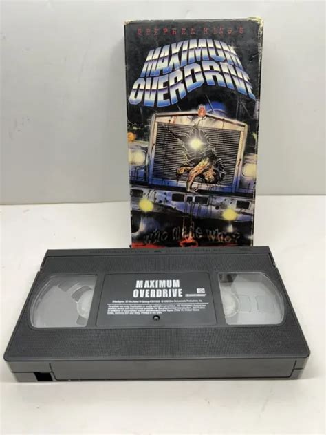 Maximum Overdrive Vhs Tape 1986 Stephen King Horror Movie Emilio