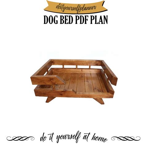 Wooden Dog Bed Plan Modern Medium Dog Bed Dog Furniture Etsy Wooden