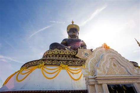 Black Buddha Statue In Plublic Temple Stock Photo Image Of Buddah