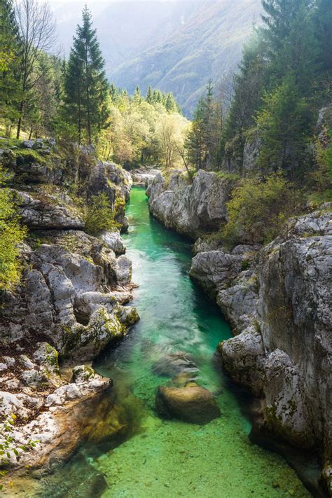 River Soca Great Soca Gorge Triglav National Park Slovenia