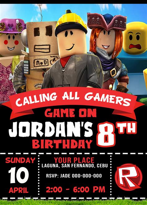 Roblox Printables Roblox Template Roblox Party Roblox Birthday Note