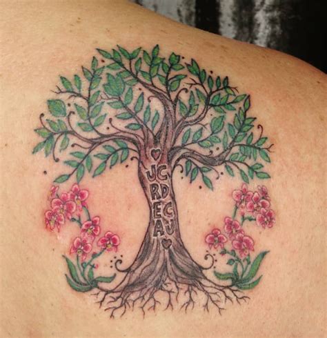 In reality, folks get it carved as tattoos in their body parts to draw strength and inspiration. Tree tattoo with wood carved initials (With images ...