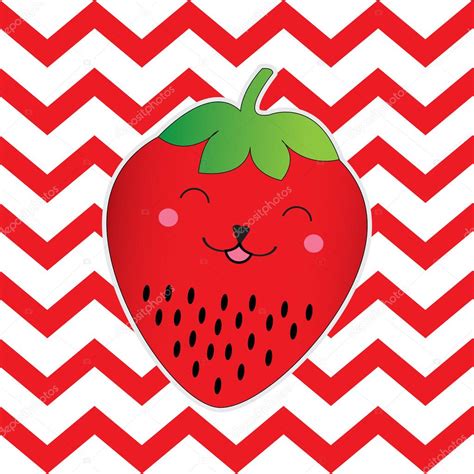 Find the best strawberry shortcake backgrounds on wallpapertag. Summer illustration with cute strawberry on zigzag ...