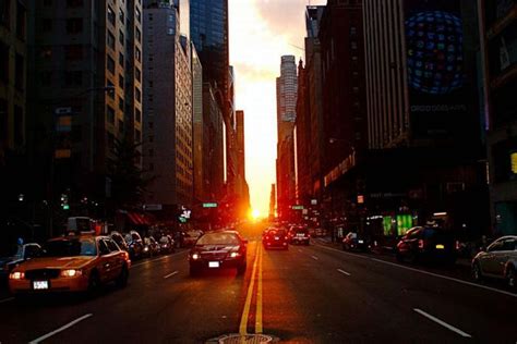 My Funny Weird Sun Over New York City Manhattanhenge