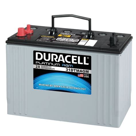 Duracell Agm Deep Cycle Marine And Rv Battery Group Size 31