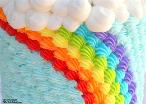 St Patricks Day~ Buttercream Rainbow Tutorial~ Rainbow Cake