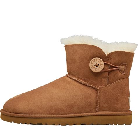 buy ugg womens mini bailey button boots chestnut