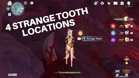 4 Strange Tooth Locations Genshin Impact Youtube