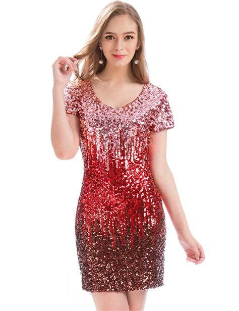 Red Sequin Dresses The Dress Shop