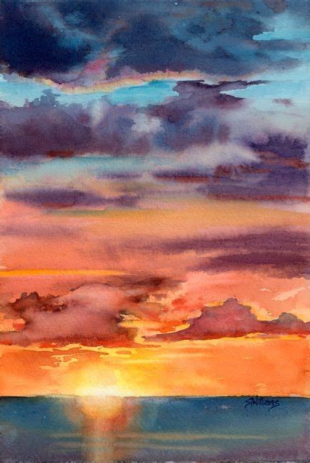 Watercolor Sunset Watercolor Landscape Paintings Easy Watercolor