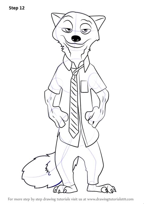 Learn How To Draw Nick Wilde From Zootopia Zootopia Step By Step