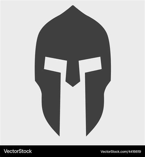 Silhouette Of Spartan Helmet Royalty Free Vector Image