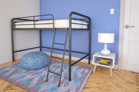 It also helps that the mattress stays hidden behind those bookshelf by opting for a loft bed instead of a regular one, nookarchitects managed to optimize the floor space in this apartment located in barcelona, spain. DHP Twin Junior Loft Bed with Mattress, Multiple Colors ...