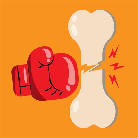 Vector Illustration Of A Broken Bone After Being Hit By A Fist 12939571