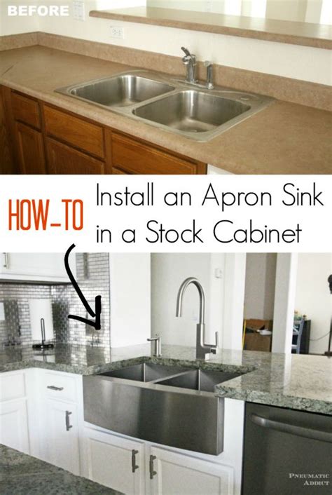 This way, the base cabinets are not in your way during the. How to Install an Apron Sink in a Stock Cabinet | Apron ...