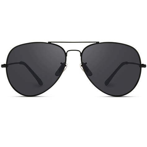 Maxwell Full Black Polarized Classic Metal Frame Aviator Sunglasses In 2021 Black Aviator