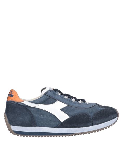 Diadora Leather Low Tops And Sneakers In Blue For Men Lyst