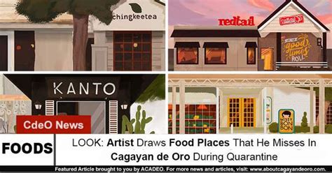 LOOK: Artist Draws Food Places That He Misses In Cagayan ...