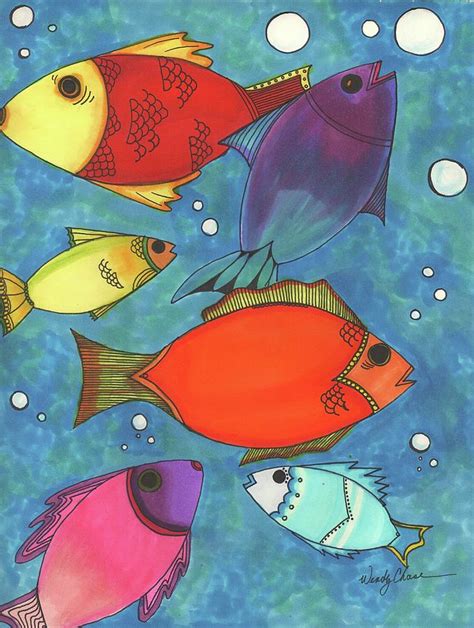 Fish Tank Drawing By Wendy Chase Fine Art America