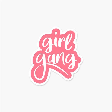 girl gang feminist sticker footnotes paper
