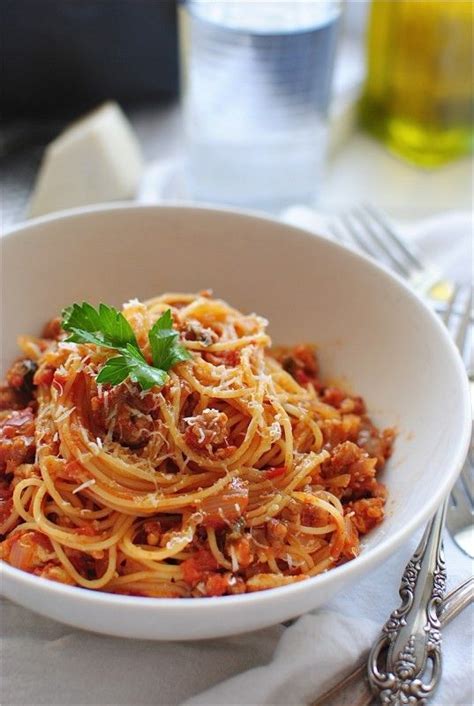 A quick recipe from our ig page! Angel Hair with a Tomato Meat Sauce | Tasty pasta, Cooking ...