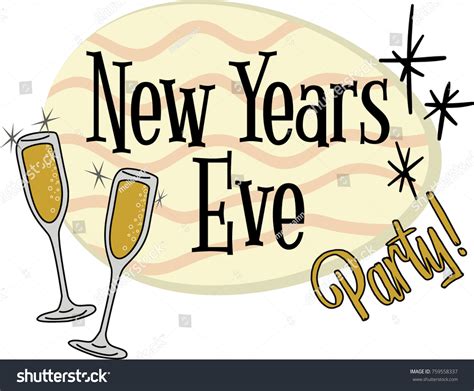 New Years Eve Party Invitation Header Stock Vector Royalty Free
