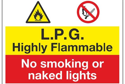 L P G Highly Flammable No Smoking Or Naked Lights Linden Signs Print