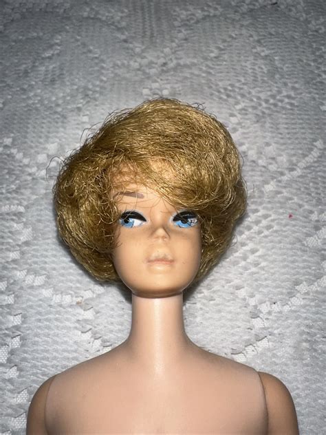 Vintage Blonde Bubble Cut Barbie Doll Midge Pink Lips EBay