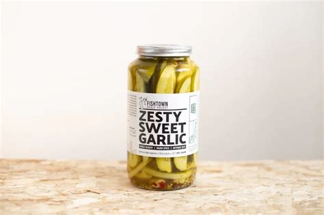 Zesty Sweet Garlic Pickles Fishtown Pickle Project 32 Fl Oz Delivery